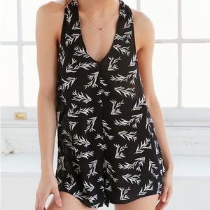 NWT Urban Outfitters Out From Under Black Viscose Romper XS